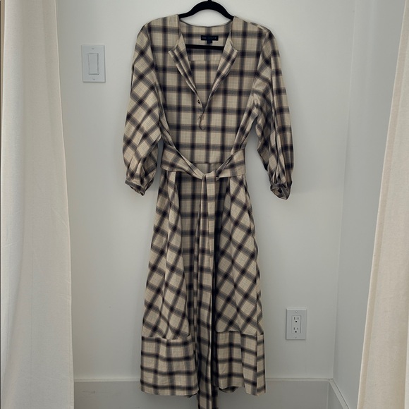 Zara Plaid Dress with Belt | Sz M - Picture 2 of 9